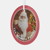 kerstfeestlijst, aangepast kerstfeest glas ornament (Voorkant links)