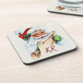 kerstfeestlijst, met kerstfeestdagen bier onderzetter (Linkerzijde)