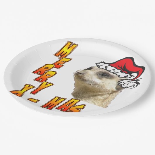 kerstfeestmaal Bord voor kerstfeestrondpapier (Gekanteld)