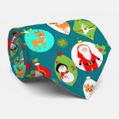 kerstfeestmaal Cute Baubles Patroon Stropdas (Opgerold)