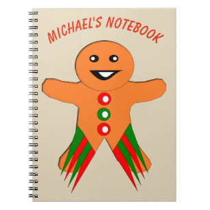 kerstfeestmaal Gingerbrood Man Aangepast Notitiebo Notitieboek