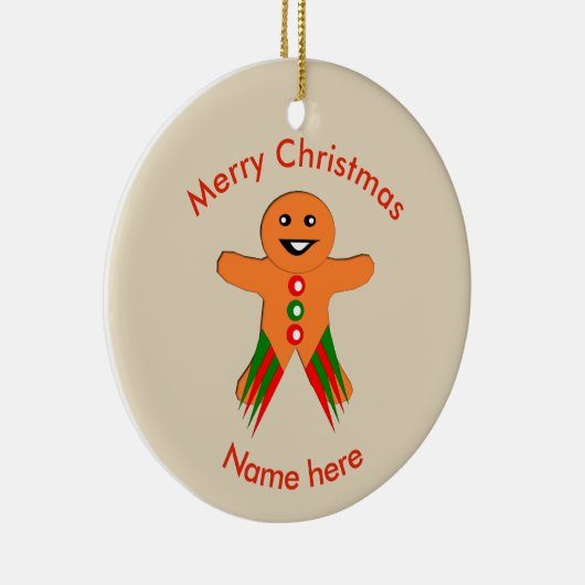 kerstfeestmaal Gingerbrood Man Aangepast Ornament (Rechts)
