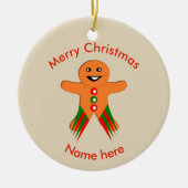 kerstfeestmaal Gingerbrood Man Aangepast Ornament (Voorkant)
