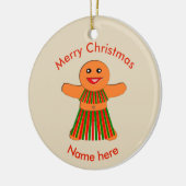 kerstfeestmaal Gingerbrood Woman Custom Ornament (Links)