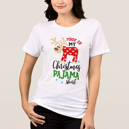 kerstfeestmaal in het Shirt van Pajama (Voorkant)
