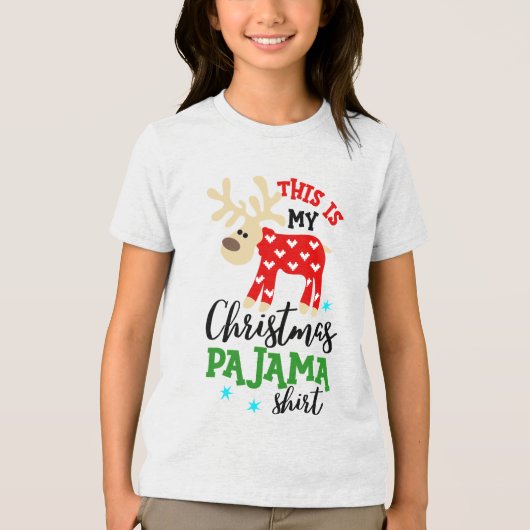 kerstfeestmaal in het Shirt van Pajama (Voorkant)