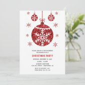 kerstfeestmaal kerstfeestelijke blauwe kerstballen kaart (Staand voorkant)