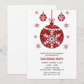 kerstfeestmaal kerstfeestelijke blauwe kerstballen kaart (Voorkant / Achterkant)