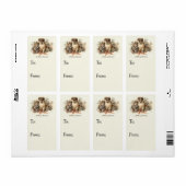  kerstfeestmaal Label met puppy Gift (Full Sheet)