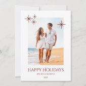 kerstfeestmaal met tropisch strand feestdagenkaart (Voorkant)