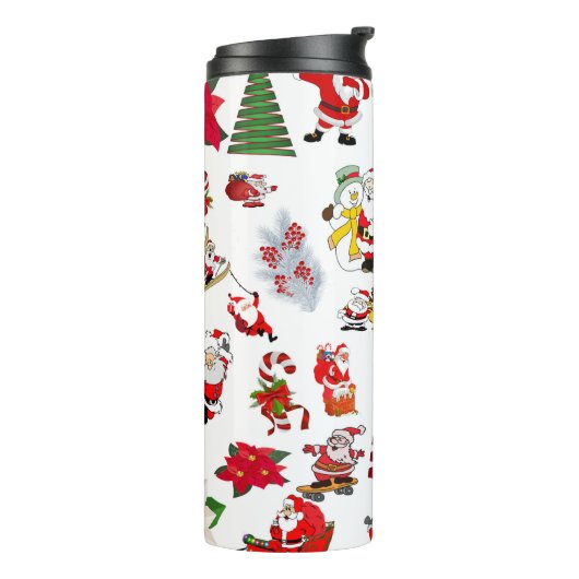 kerstfeestmaal thermosbeker (Gedraaid links)