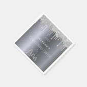 Kerstfeestmaal zilverglitterbos servet (Hoek)