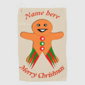 kerstfeestman op maat golfhanddoek (Voorkant)