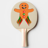 kerstfeestman Ping Pong Paddle Tafeltennisbatje (Achterkant)