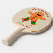 kerstfeestman Ping Pong Paddle Tafeltennisbatje (Voorkant Gekanteld)