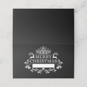 kerstfeestnaam Plaats kaart-B&W Plaatskaartje (Buitenkant ongevouwen)