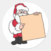 Kerstfeestnaam Sinterklaas Ronde Sticker (Voorkant)