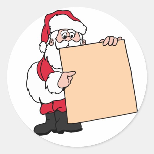 Kerstfeestnaam Sinterklaas Ronde Sticker (Voorkant)