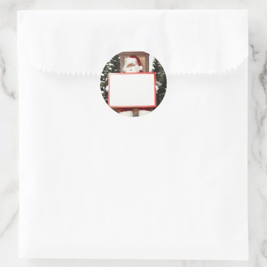 Kerstfeestnaam Sinterklaas Ronde Sticker (Tas)