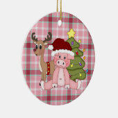 kerstfeestnamekruid keramisch ornament (Rechts)