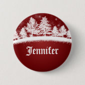 Kerstfeestnamen Ronde Button 5,7 Cm (Voorkant)