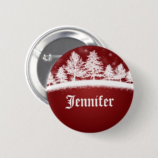Kerstfeestnamen Ronde Button 5,7 Cm (Voorkant /achterkant)