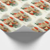 kerstfeestnamerij met kerstfeestdag cadeaupapier (Hoek)