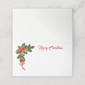 kerstfeestnummer plaatskaartje (Buitenkant ongevouwen)