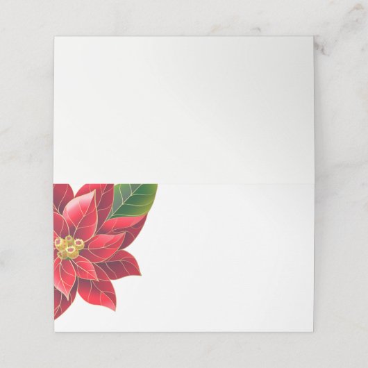 kerstfeestnummer plaatskaartje (Buitenkant ongevouwen)