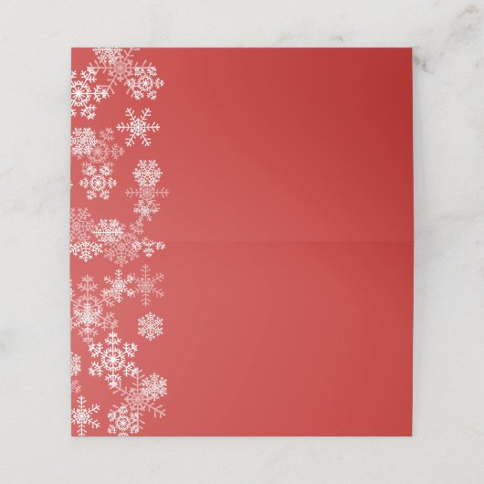 kerstfeestnummer plaatskaartje (Buitenkant ongevouwen)