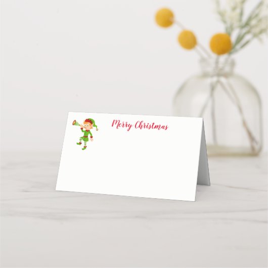 kerstfeestnummer plaatskaartje (Voorkant)