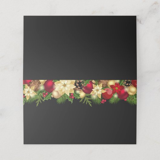 kerstfeestnummer plaatskaartje (Buitenkant ongevouwen)