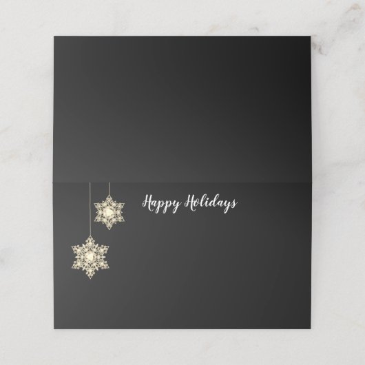 kerstfeestnummer plaatskaartje (Buitenkant ongevouwen)