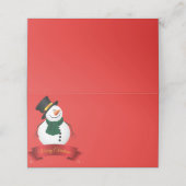 kerstfeestnummer plaatskaartje (Buitenkant ongevouwen)