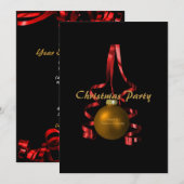 Kerstfeestornament elegant boomlint kaart (Voorkant / Achterkant)