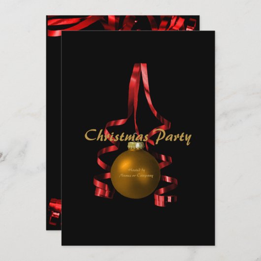 Kerstfeestornament elegant boomlint kaart (Voorkant / Achterkant)