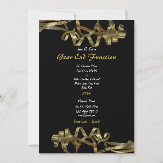 Kerstfeestornament elegant boomlint kaart (Achterkant)