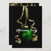 Kerstfeestornament elegant boomlint kaart (Voorkant / Achterkant)