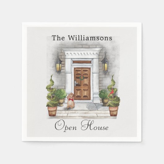 kerstfeestpapier servet (Voorkant)