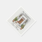 kerstfeestpapier servet (Hoek)