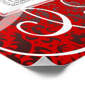 Kerstfeestrode cirkels 8 Tafelzitje Poster (Hoek)