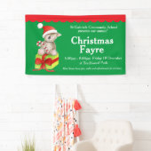 kerstfeestrode groene feestbanner spandoek (Insitu)