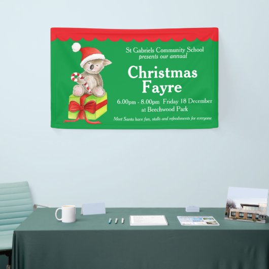 kerstfeestrode groene feestbanner spandoek (Beurs)