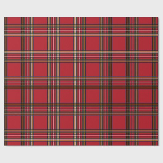 Kerstfeestrood met tartan ompakken papier (Vlak)