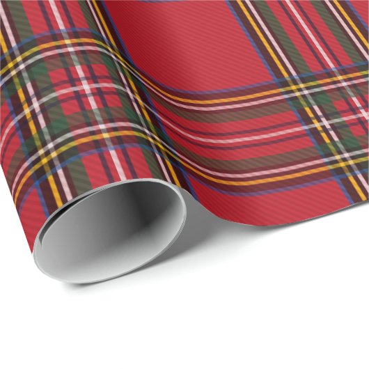 Kerstfeestrood met tartan ompakken papier (Rol Hoek)