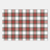 Kerstfeestrood met tartan ompakken papier inpakpapier vel (Voorkant 2)