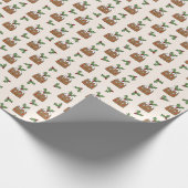 kerstfeestroom cadeaupapier (Hoek)