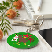 kerstfeestrooster sleutelhanger (Zijkant)