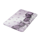 kerstfeestroze Paarse sierschilfers Badmat (Gekanteld)