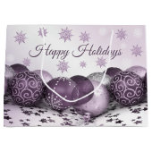 kerstfeestroze Paarse sierschilfers Groot Cadeauzakje (Voorkant)